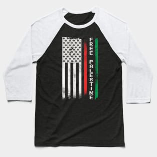 Free Palestine Flag Baseball T-Shirt